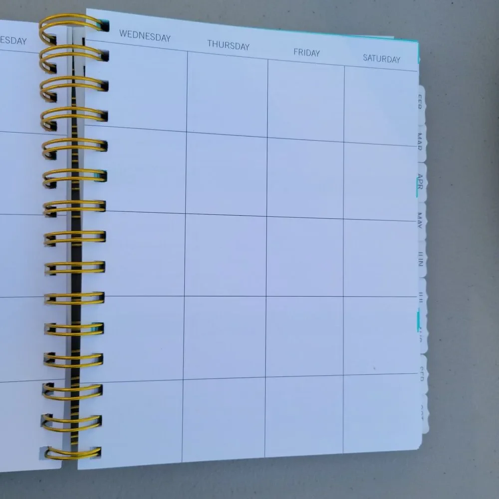 New Studio Gold Foil Teresa Collins 12 Month Undated Perpetual Planner Calendar